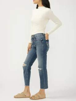 Avery High Rise Straight Leg Cropped Jeans