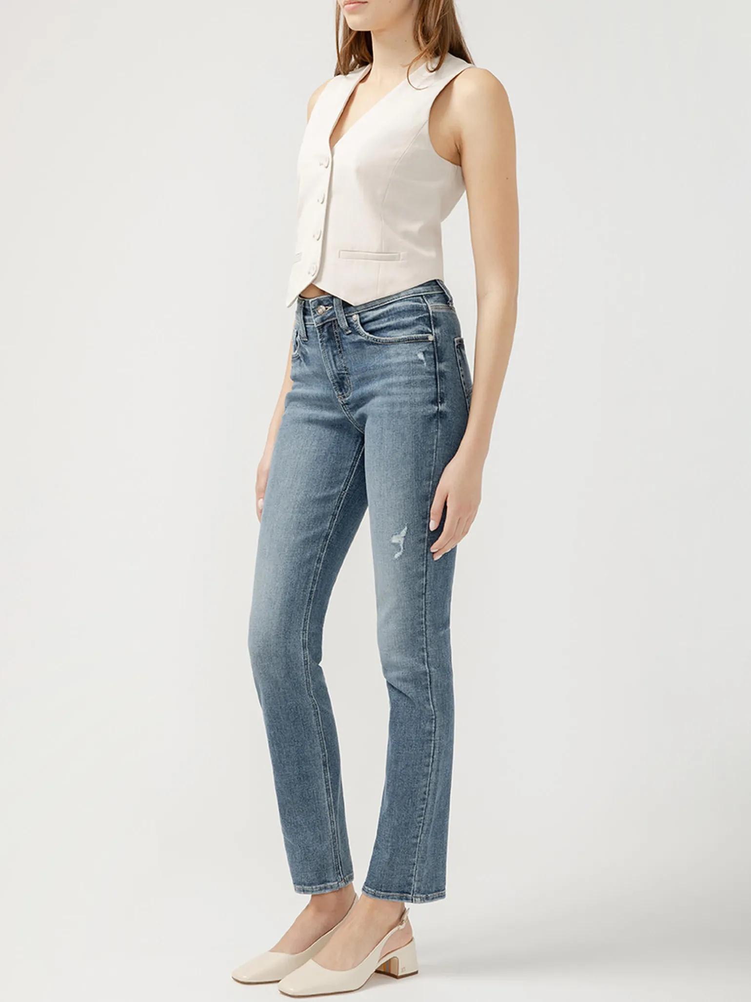 Avery High Rise Straight Leg Jeans