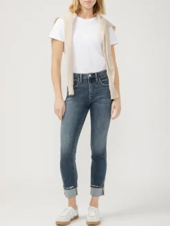 Beau High Rise Slim Leg Luxe Stretch Ankle Jeans