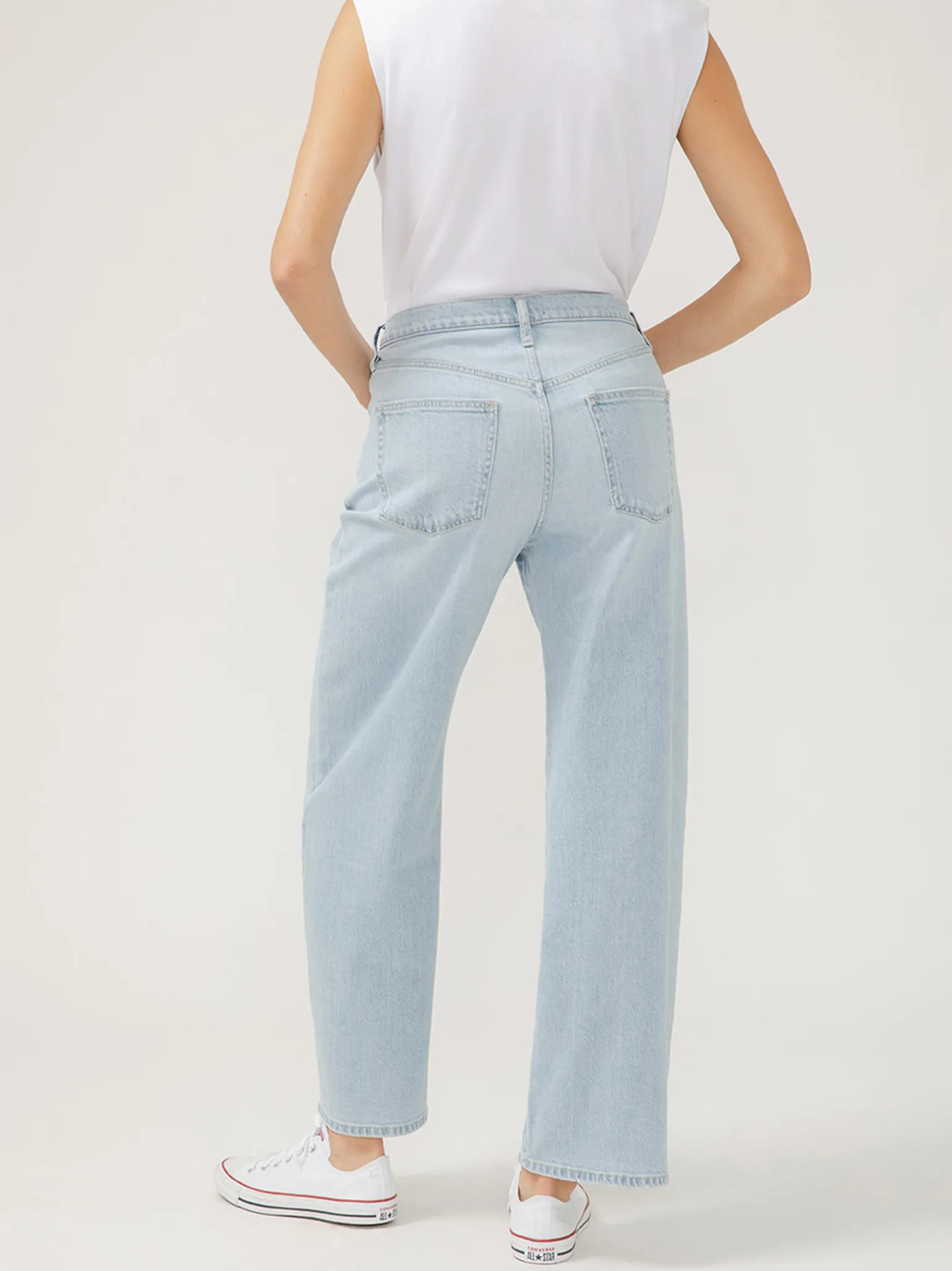 Be Easy Straight Leg Drawstring Jeans