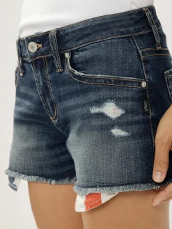 Boyfriend Mid Rise Americana Luxe Stretch Shorts