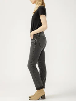 Boyfriend Mid Rise Slim Leg Luxe Stretch Jeans