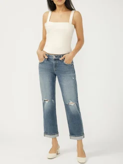Chelsea Mid Rise Straight Leg Jeans
