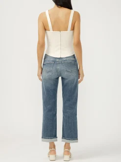 Chelsea Mid Rise Straight Leg Jeans