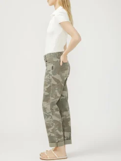 Chelsea Mid Rise Straight Leg Camo Jeans