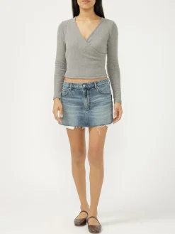 Denim Micro Mini Skirt