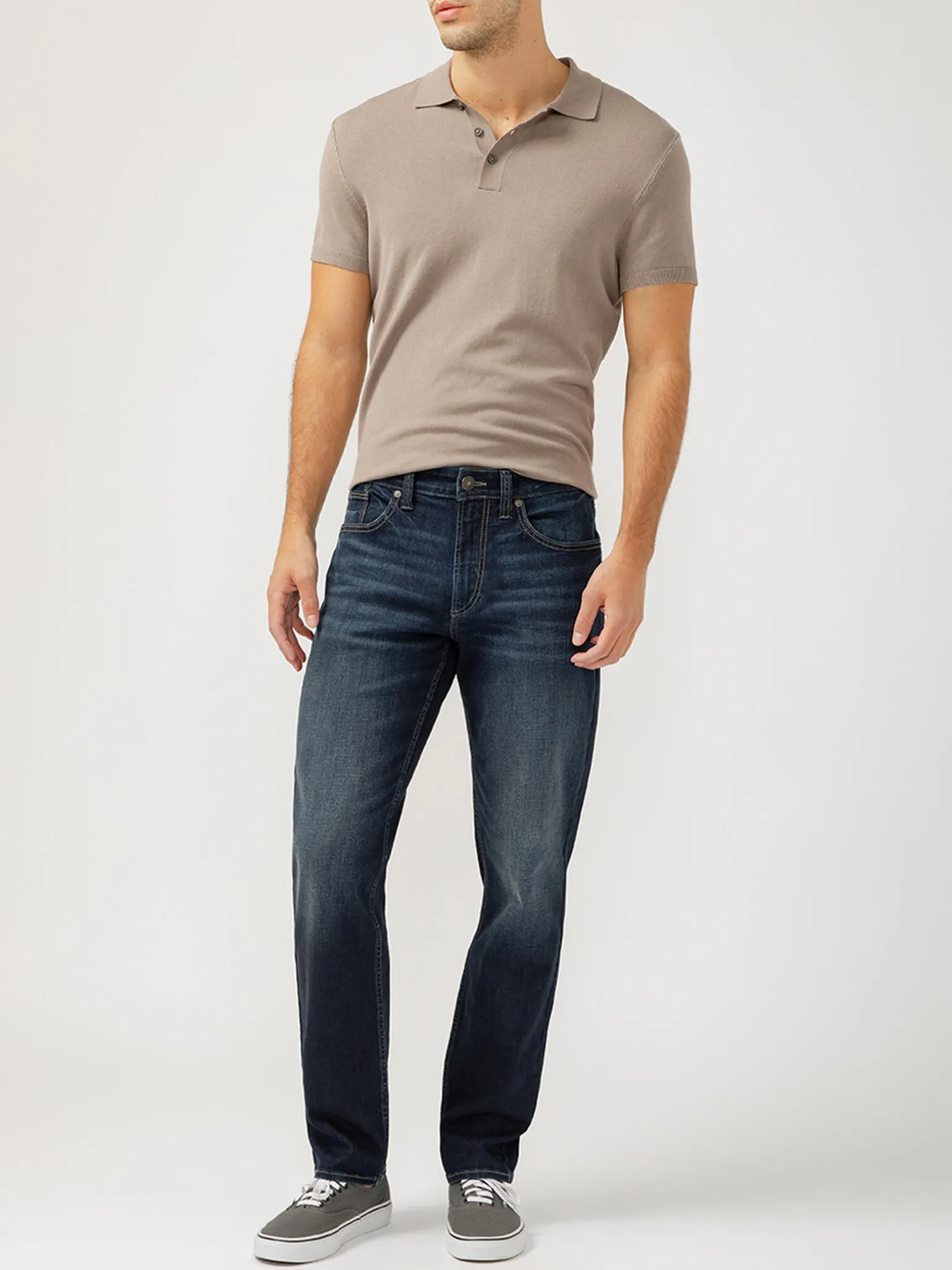 Eddie Relaxed Fit Slim Straight Leg Jeans
