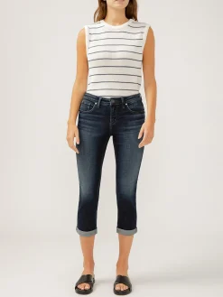 Elyse Mid Rise Luxe Stretch Capri
