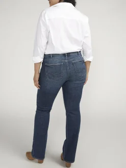 Elyse Mid Rise Slim Bootcut Jeans Plus Size