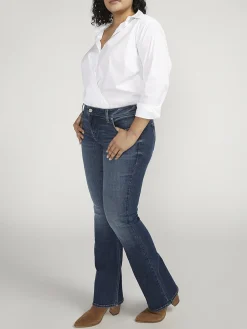 Elyse Mid Rise Slim Bootcut Jeans Plus Size