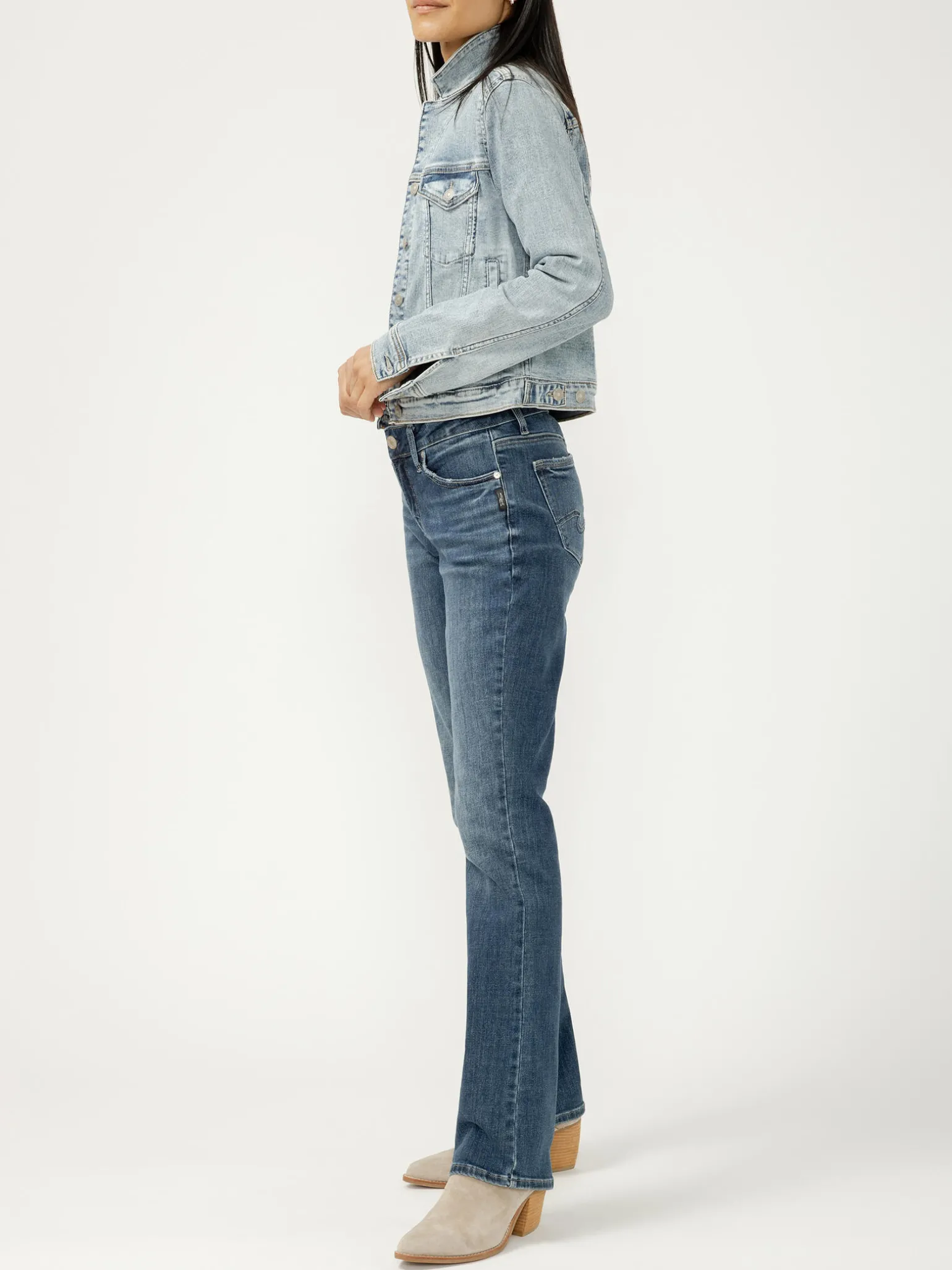 Elyse Mid Rise Slim Bootcut Jeans