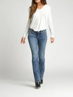 Elyse Mid Rise Slim Bootcut Jeans