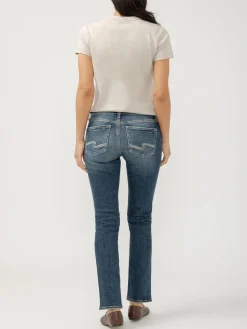 Elyse Mid Rise Straight Leg Jeans