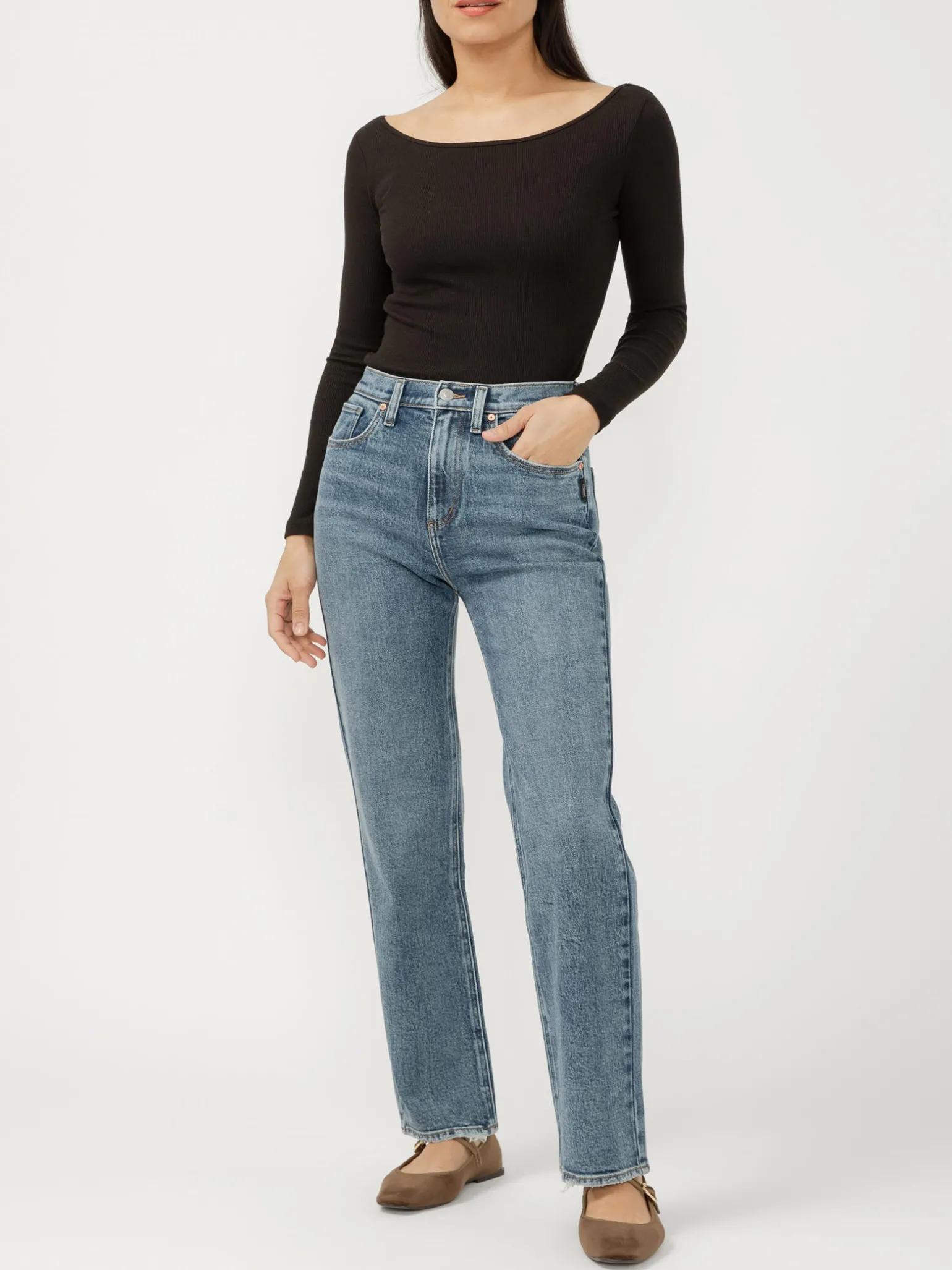 Highly Desirable High Rise Straight Leg Jeans