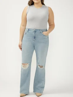 Highly Desirable High Rise Trouser Leg Jeans Plus Size