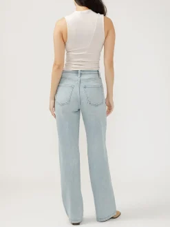 Highly Desirable High Rise Trouser Leg Jeans