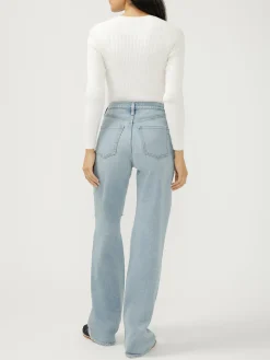 Highly Desirable High Rise Trouser Leg Jeans
