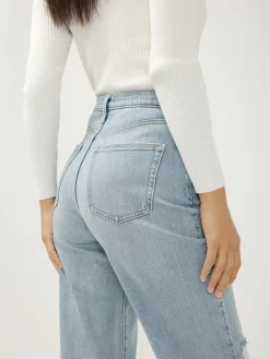 Highly Desirable High Rise Trouser Leg Jeans