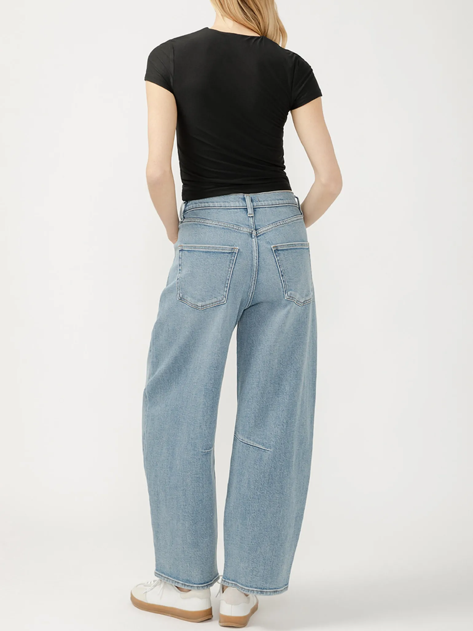 High Rise Barrel Leg Jeans