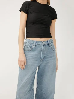 High Rise Barrel Leg Jeans