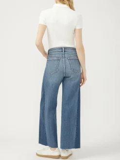 Isbister High Rise Two-Tone Wide Leg Ankle Jeans