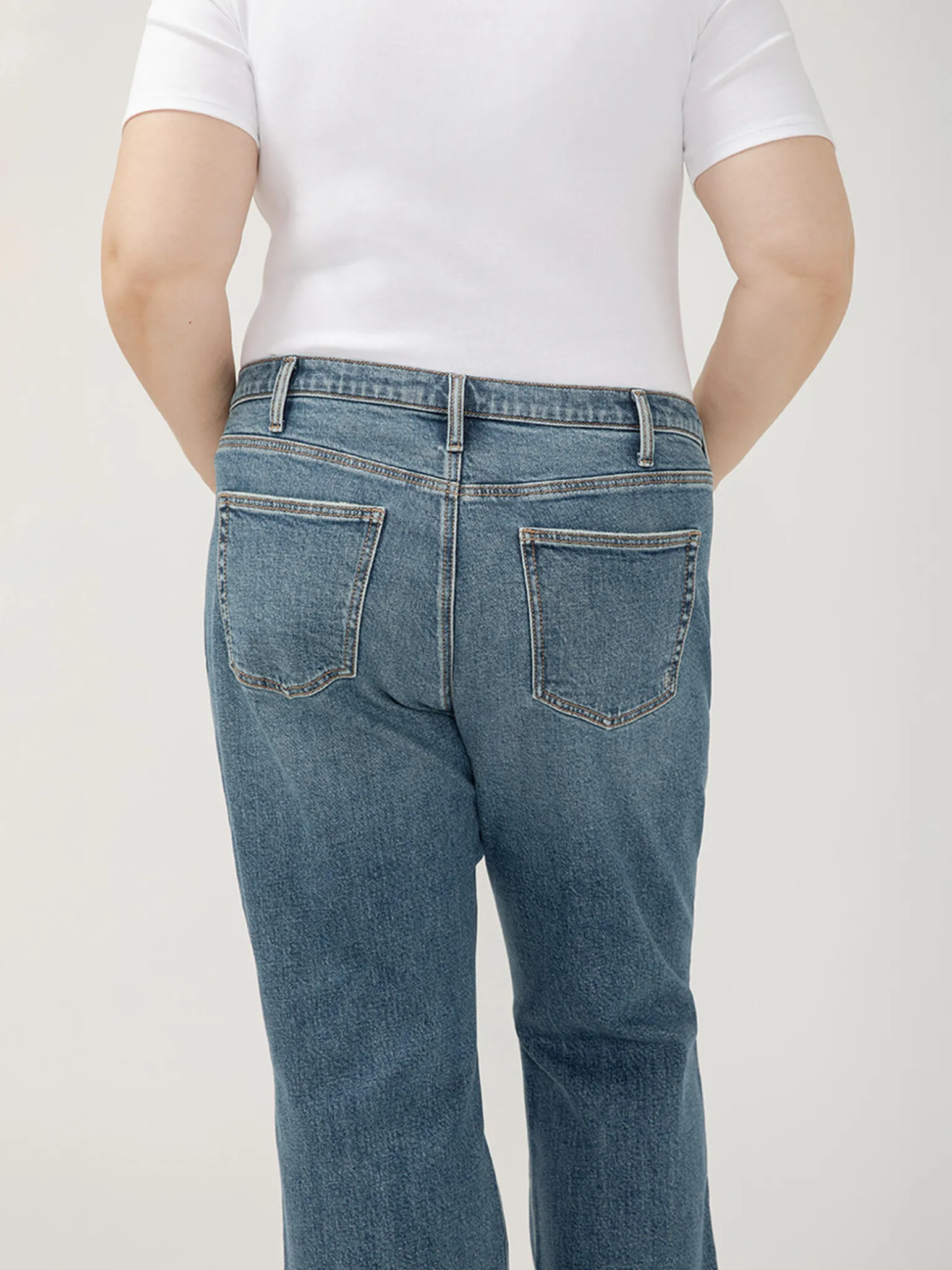 90s Baggy Mid Rise Bootcut Jeans Plus Size