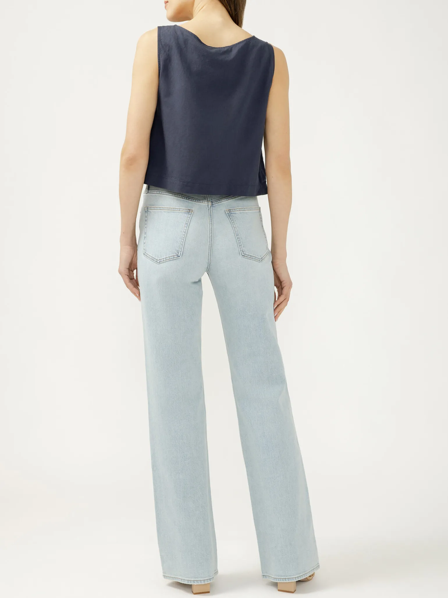 90s Mid Rise Baggy Bootcut Jeans