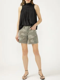 Suki Mid Rise Camo Long Shorts