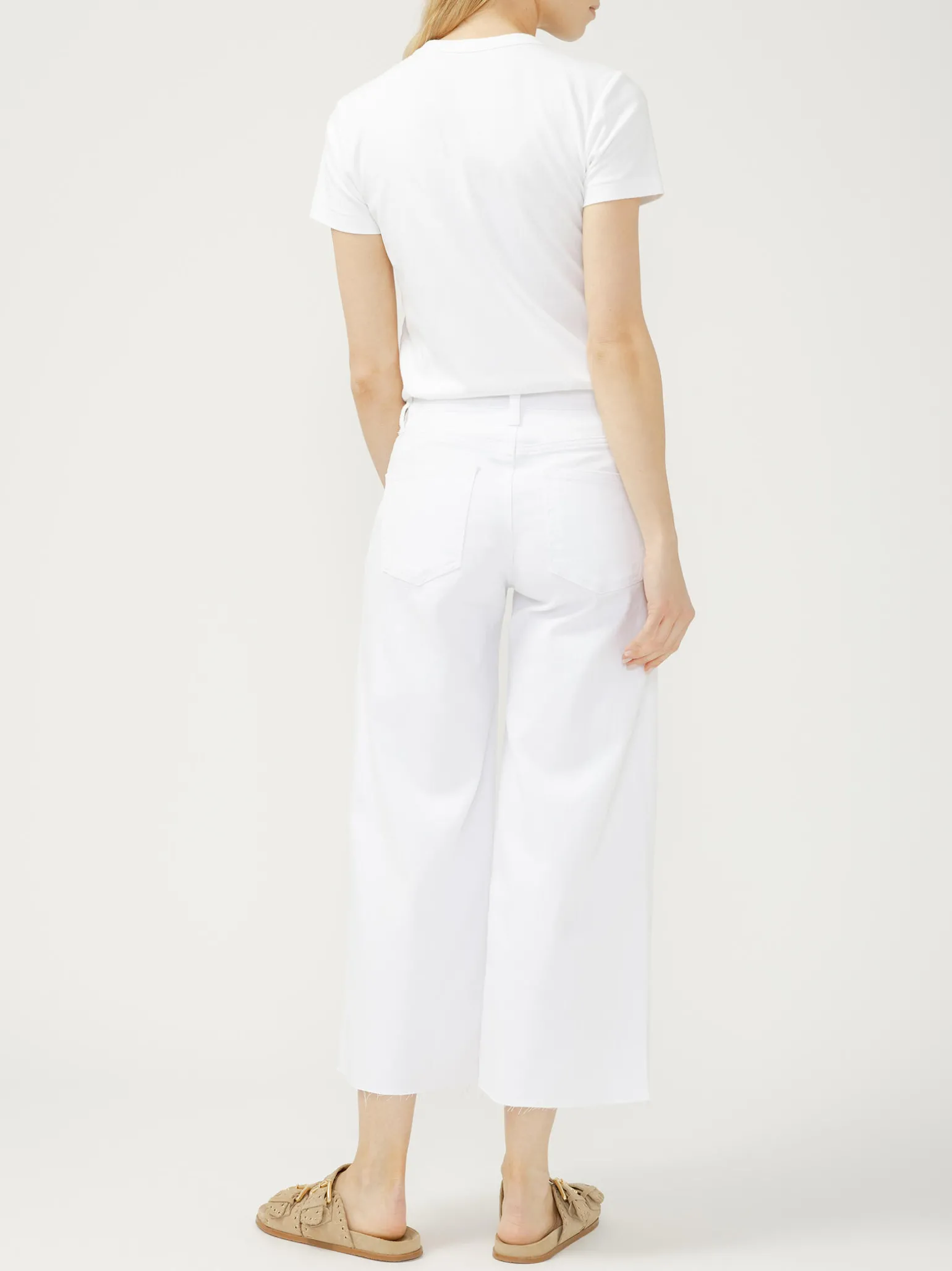 Suki Mid Rise Cropped Wide Leg Luxe Stretch Jeans