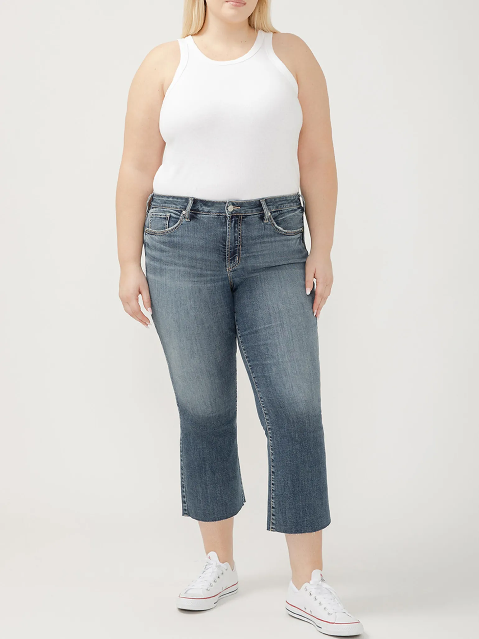 Suki Mid Rise Kick Flare Luxe Stretch Americana Jeans Plus Size