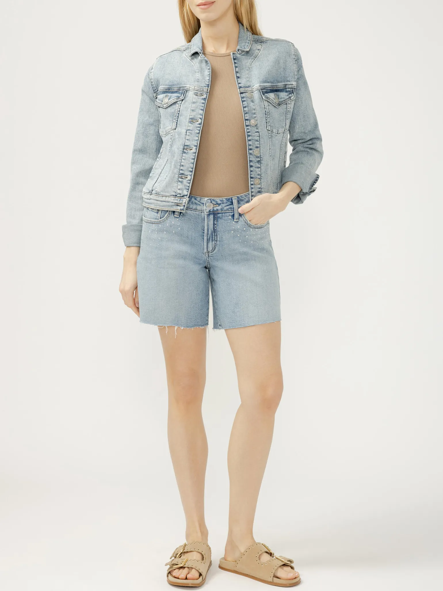 Suki Mid Rise Long Shorts