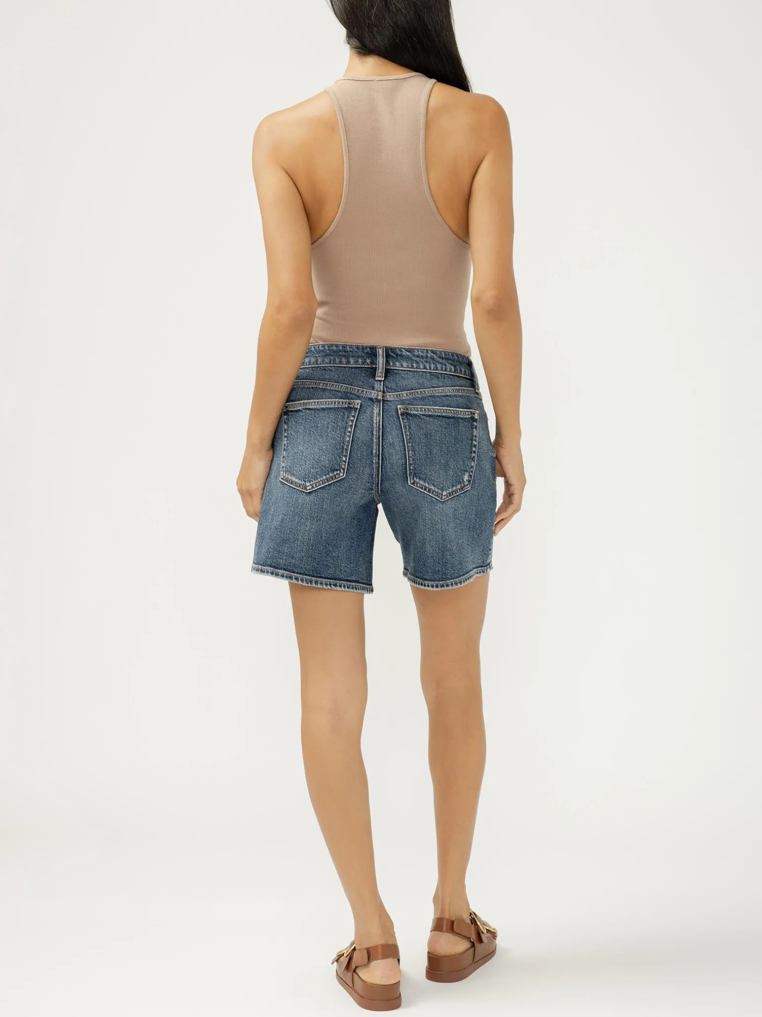Suki Mid Rise Long Shorts