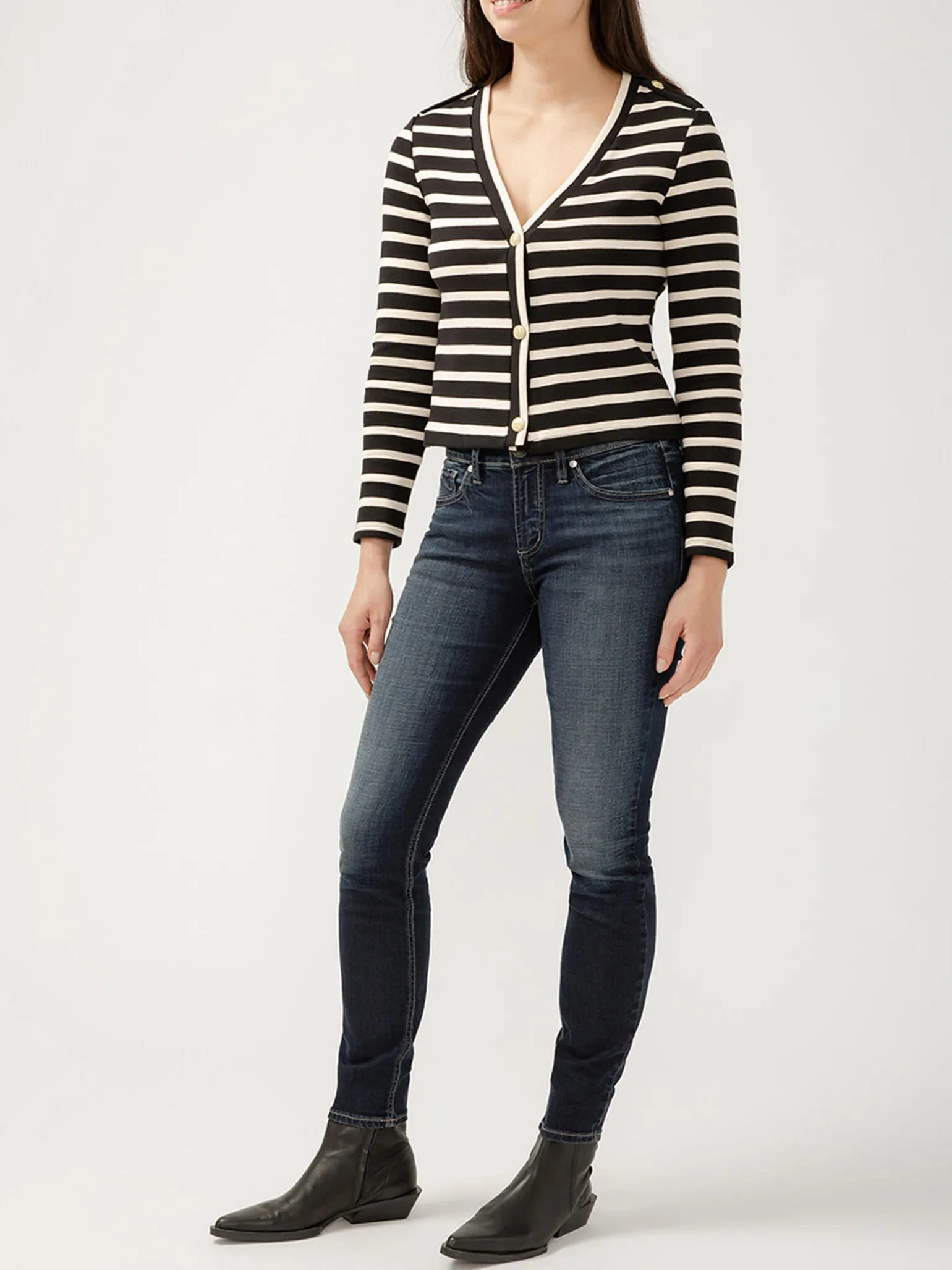 Suki Mid Rise Skinny Luxe Stretch Jeans