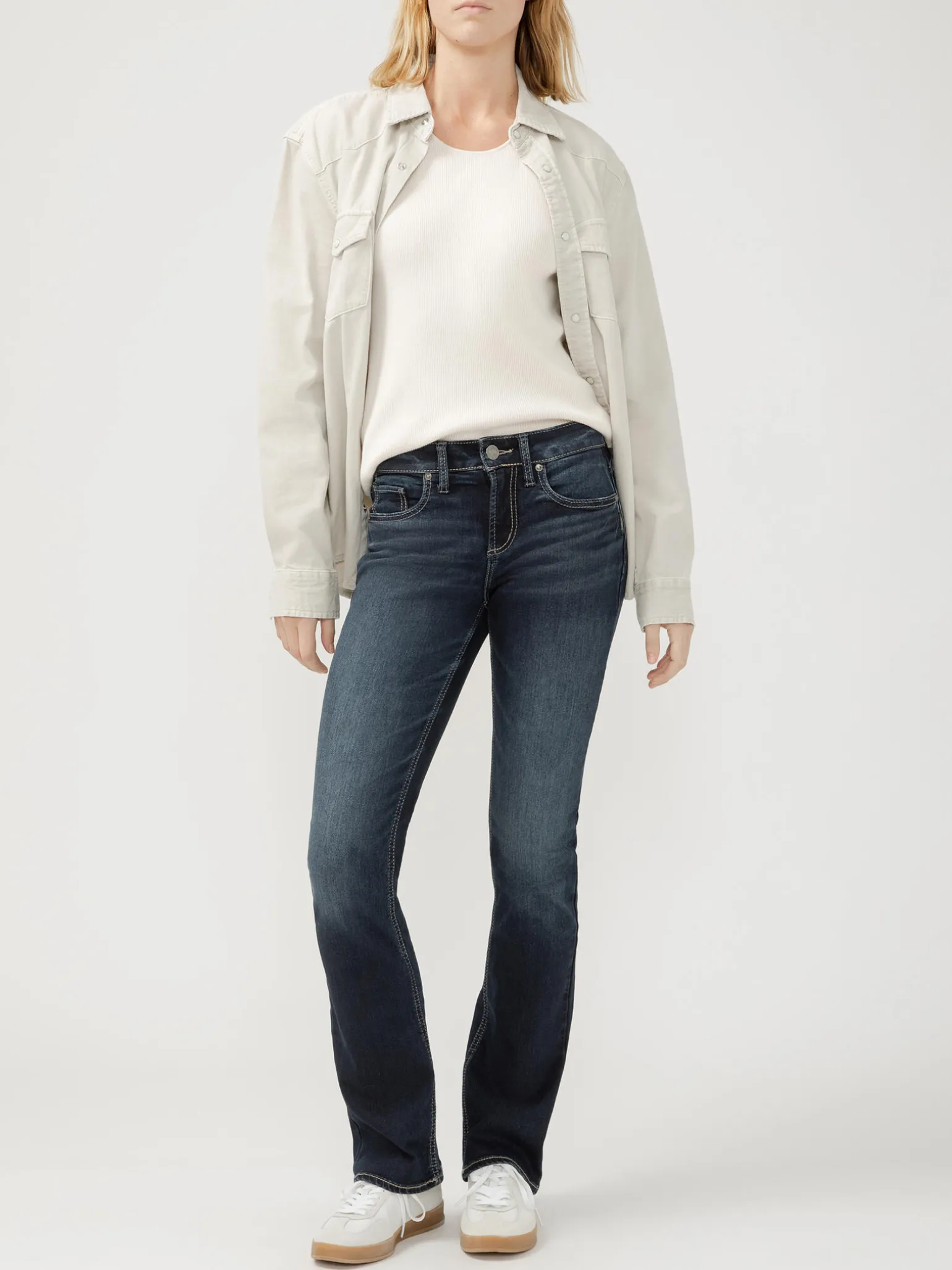 Suki Mid Rise Slim Bootcut Jeans