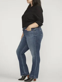 Suki Mid Rise Slim Bootcut Jeans Plus Size