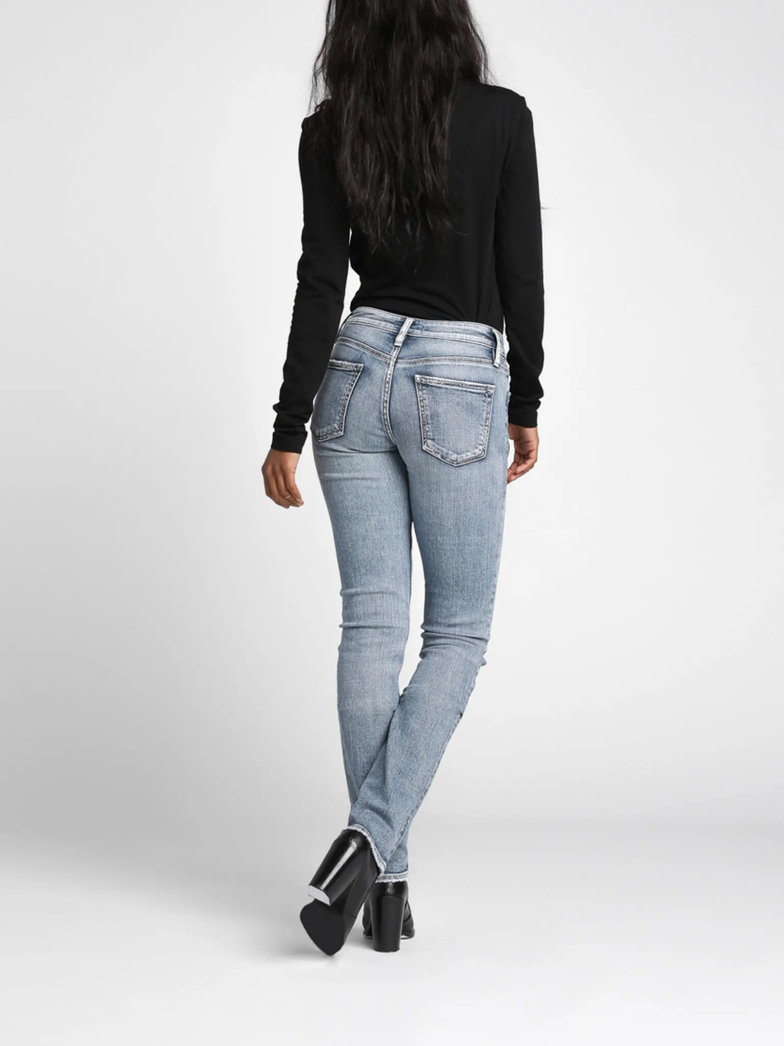 Suki Mid Rise Straight Leg Jeans