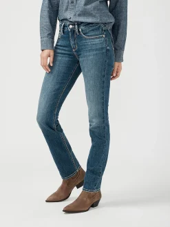 Suki Mid Rise Straight Leg Luxe Stretch Jeans