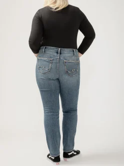 Suki Mid Rise Straight Leg Luxe Stretch Jeans Plus Size