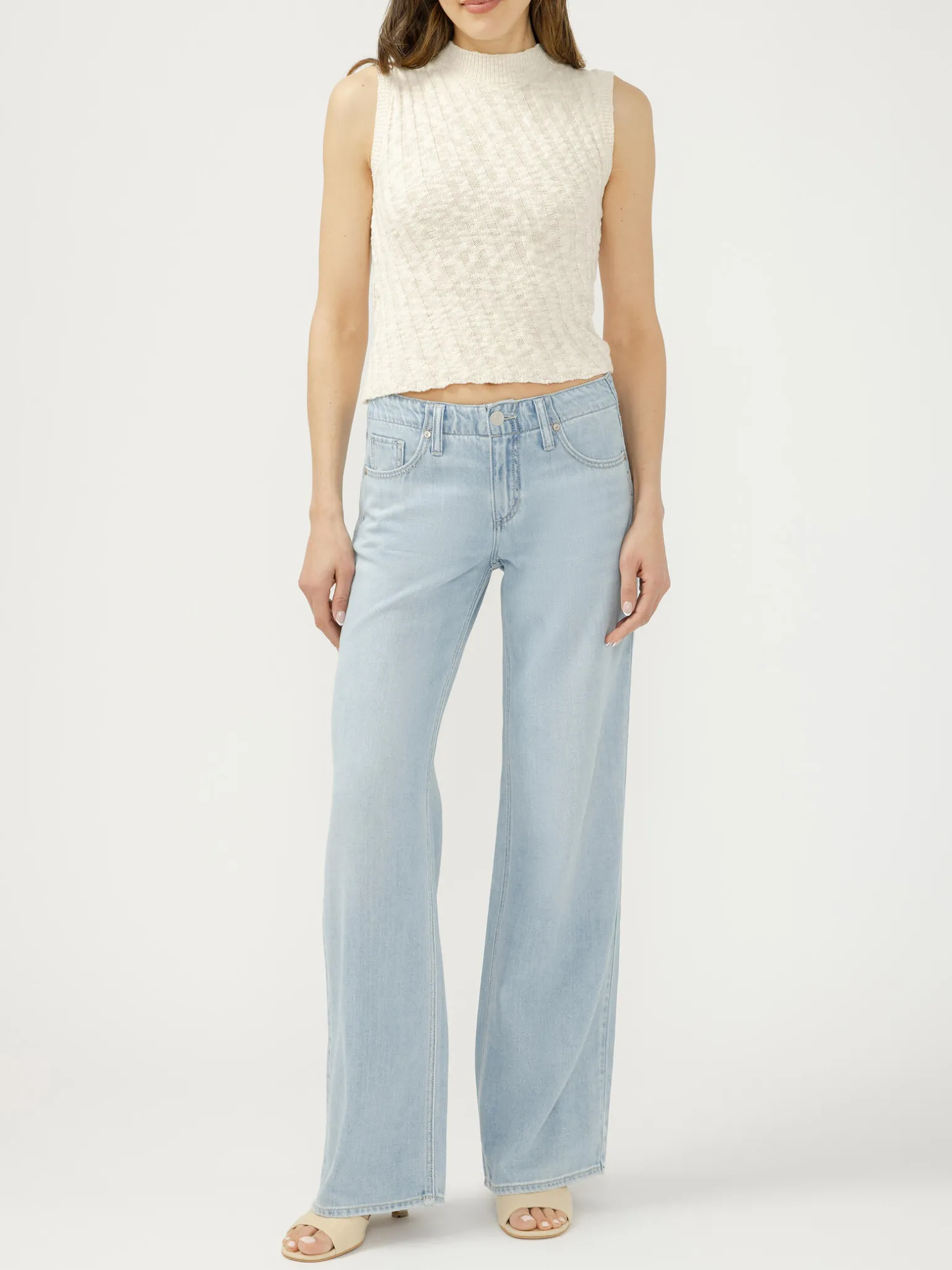 Suki Mid Rise Wide Leg Jeans