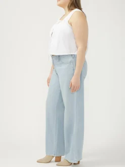 Suki Mid Rise Wide Leg Jeans Plus Size