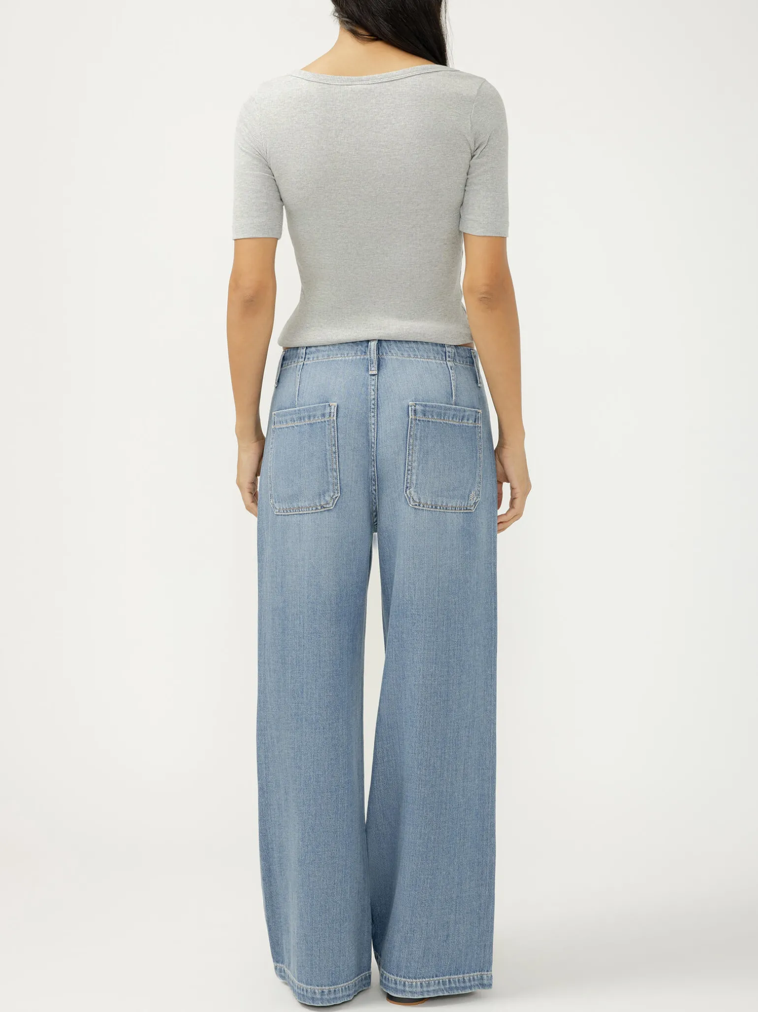 Wide Leg Drawstring Beach Jeans