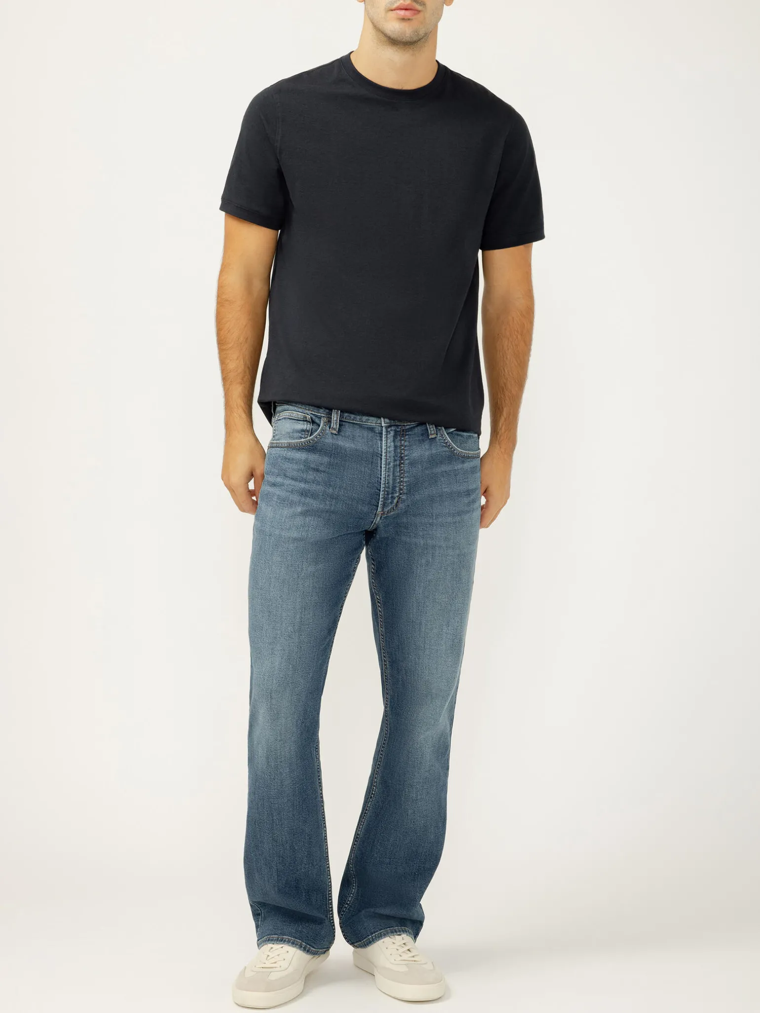 Zac Relaxed Fit Straight Leg Knit Flex Jeans